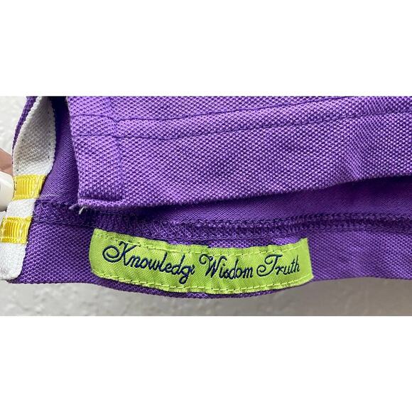 Robert Graham Mens Golf Purple Polo White Striped Collar Sleeves Tailored Fit 2X - Picture 6 of 7